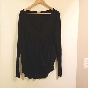 Silence and Noise faux wrap top